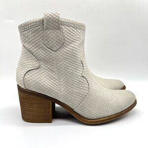 Dirty Laundry Womens 7 Unite Grey Snake Western Ankle Boots Shoes‎